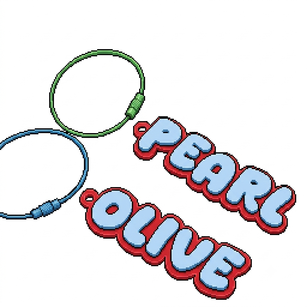 📟 Custom Bubble Name Keychain