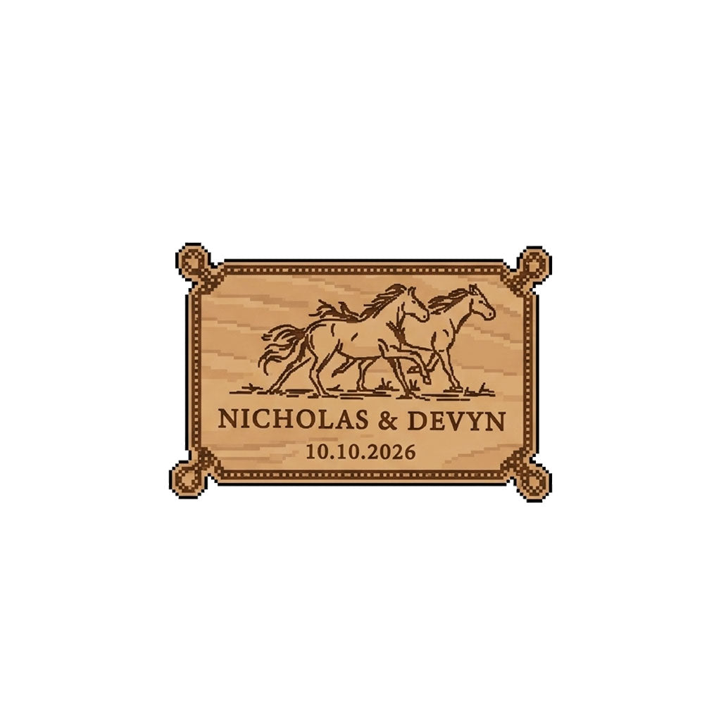 ⚡️ Custom Laser Engraved Wooden Magnets (10 Pieces)