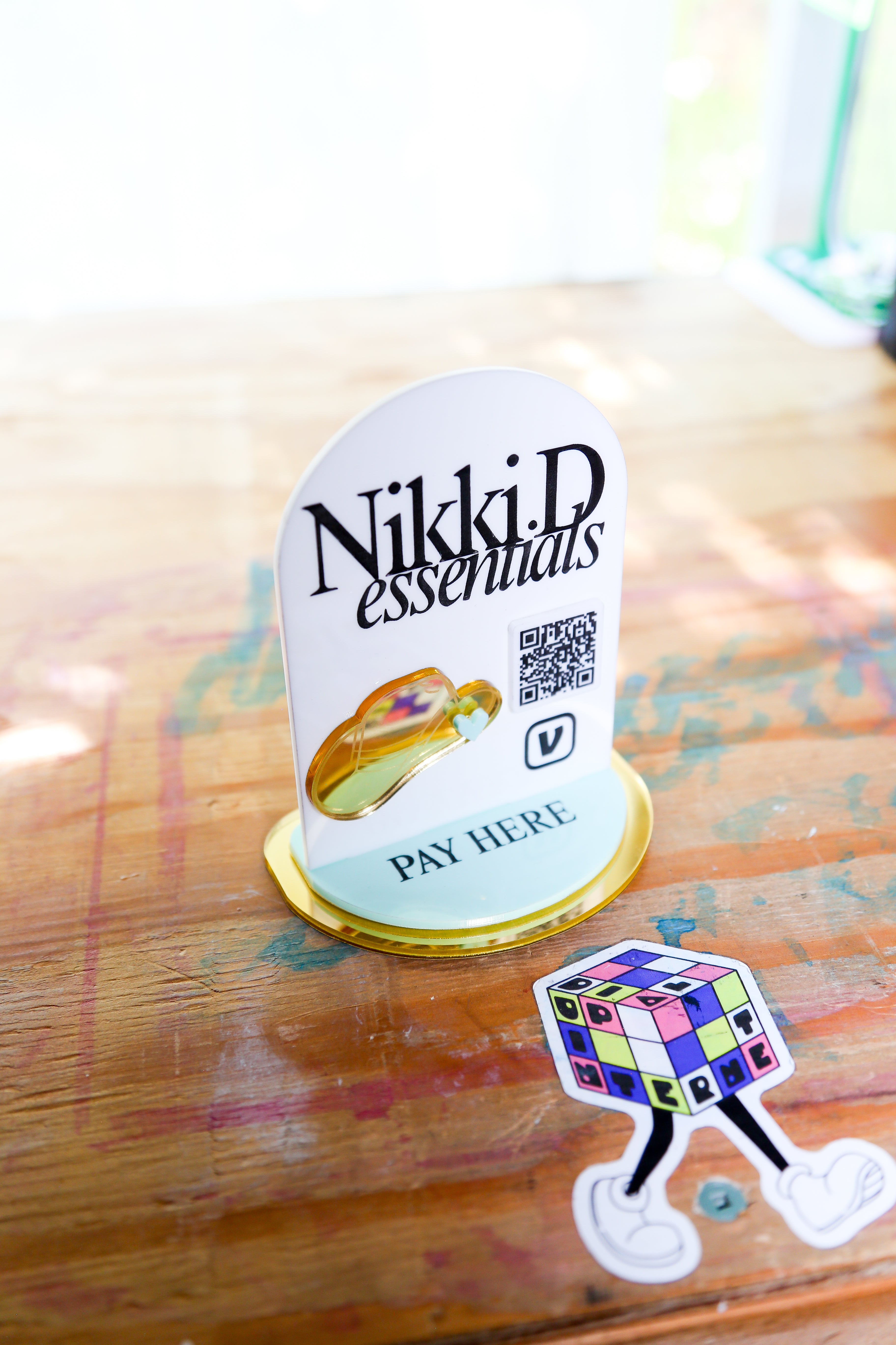 📲 Custom QR Code POP Tabletop Sign