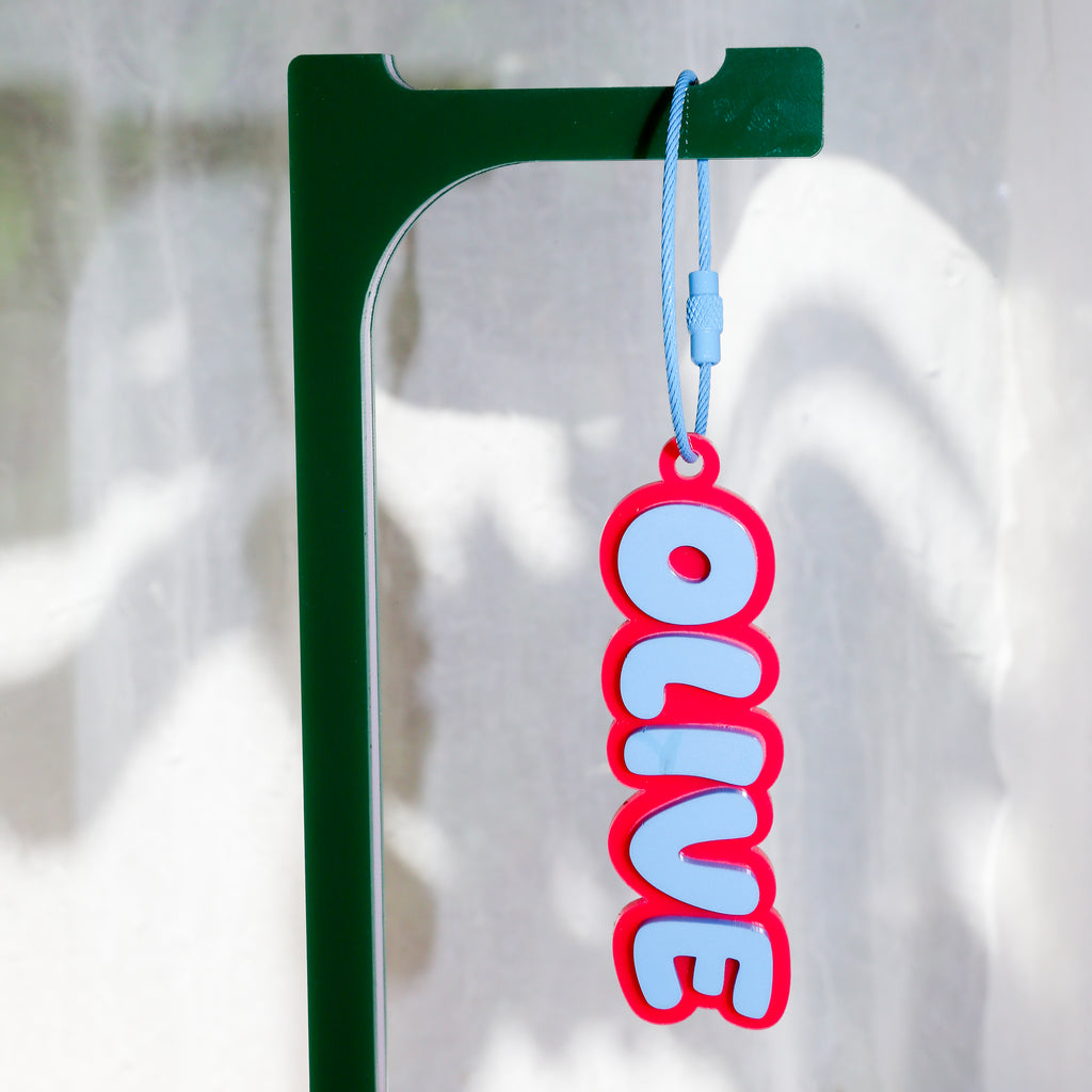 📟 Custom Bubble Name Keychain