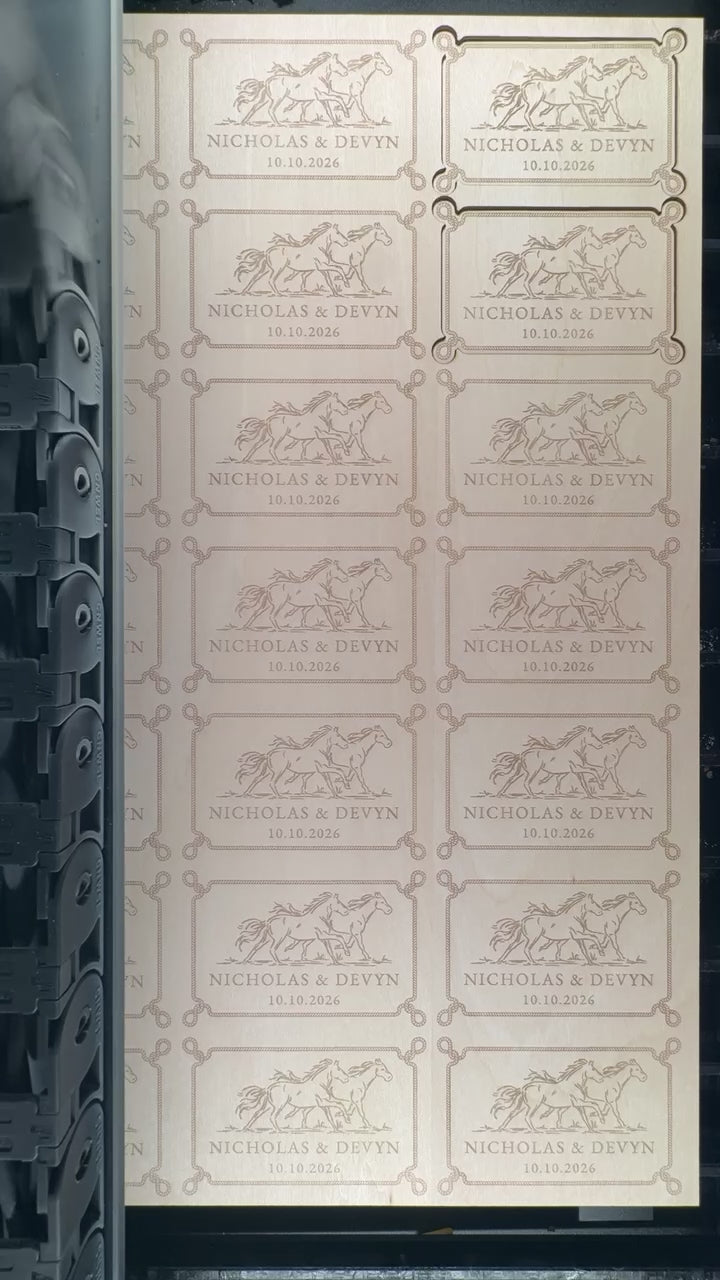 ⚡️ Custom Laser Engraved Wooden Magnets (10 Pieces)